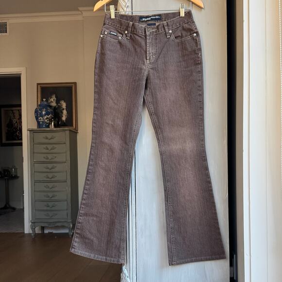 Vintage Y2K Stephen Hardy Squeeze Low Rise Boot Cut Stretch Jeans Brown Sz 5/6 - Picture 4 of 9